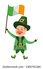 dwarf man holding flag