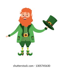 dwarf man holding hat