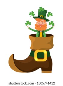 dwarf man juggle clover shoe