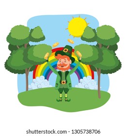 dwarf man juggle outdoors rainbow