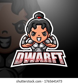 Dwarf mascot esport logo design