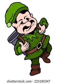 Dwarf Miner - Cartoon Character Illustration, Vector