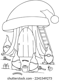 Dwarf preparing gifts colouring papers 