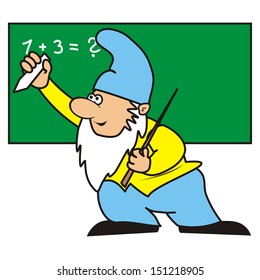 dwarf - professor , vector icon