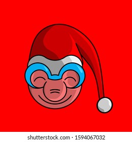 the dwarf santa claus christmas e sport logo