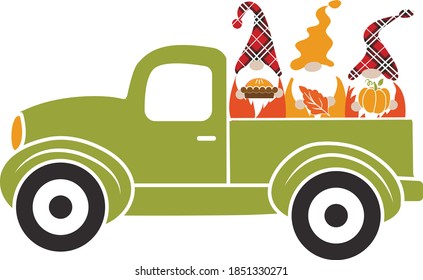 Dwarf truck. Green truck with Dwarfs. Green truck