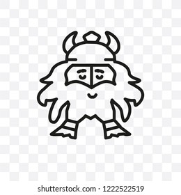 Dwarf vector linear icon isolated on transparent background, Dwarf transparency concept can be used for web and mobile