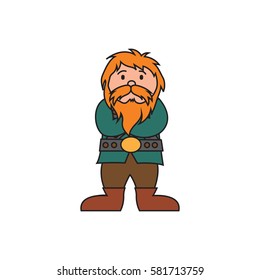Dwarf warrior cartoon character in various positions.