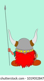 The Dwarf warrior cartoon Vikings character 