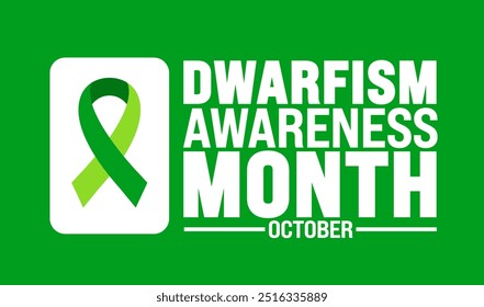 O fundo ou modelo de design de banner do Mês da Consciência do Nanismo é observado todos os anos em outubro. Conceito de férias. Modelo para cartão, cartaz, cartaz, modelo. eps 10