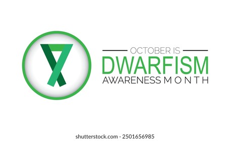 Dwarfism Awareness Month is observed every year on October.Holiday concept background, placard, banner design template Vector illustration background design.