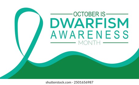 Zwergenbewusstsein Monat wird jedes Jahr auf Oktober beobachtet.Feiertag Konzept Hintergrund, Plakat, Banner Design Vorlage Vektorgrafik Hintergrund Design.