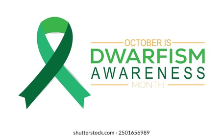 Dwarfism Awareness Month is observed every year on October.Holiday concept background, placard, banner design template Vector illustration background design.