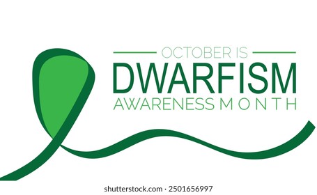 Zwergenbewusstsein Monat wird jedes Jahr auf Oktober beobachtet.Feiertag Konzept Hintergrund, Plakat, Banner Design Vorlage Vektorgrafik Hintergrund Design.