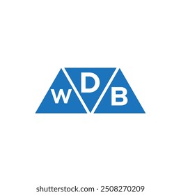 DWB triângulo forma logotipo design em fundo branco. DWB criativo iniciais letra logotipo conceito.
