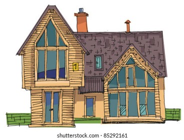 dwelling house - cartoon