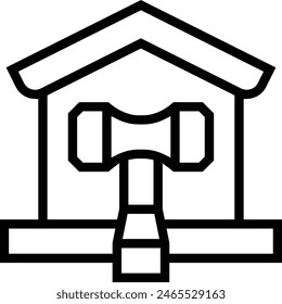 dwelling icon. Thin linear style design isolated on white background