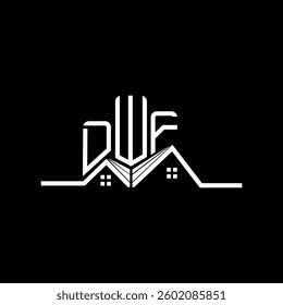 DWF Real State logo design, DWF simple and modern logo. DWF luxurious alphabet design  