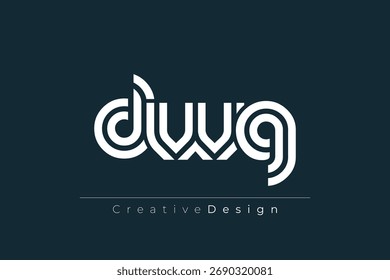 DWG Creative Unique Modern Letter Logo Design. Elegant Monogram Logo Design with Decorative Elements and Typography