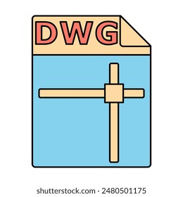 DWG File Format Icon. Design, Drawing, and Computer-Aided Design (CAD)
