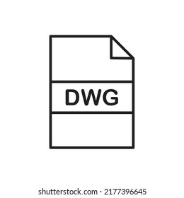 DWG format document icon design. vector illustration