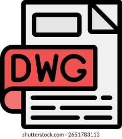 DWG Line Filled Icon Design