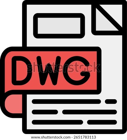DWG Line Filled Icon Design
