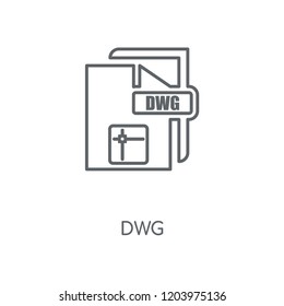 Dwg linear icon. Dwg concept stroke symbol design. Thin graphic elements vector illustration, outline pattern on a white background, eps 10.