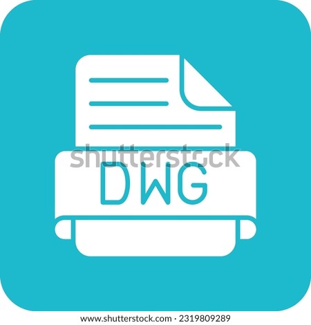 Dwg vector icon. Can be used for printing, mobile and web applications.