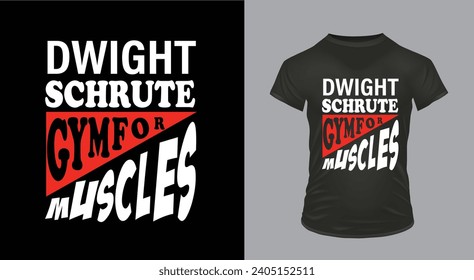 Dwight schrute’s gym for muscles the gym that turns fat into cash funny Classic T-Shirt design 