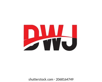 DWJ Letter Initial Logo Design Vector Illustration