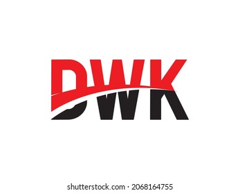 Letra DWK Ilustración del vector de diseño del logotipo inicial