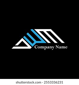 DWM logo design, DWM simple and modern logo. DWM luxurious alphabet design  
