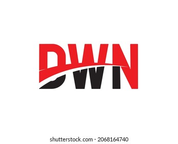 DWN Letter Initial Logo Design Vector Illustration