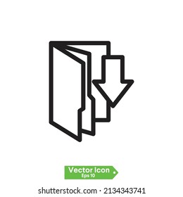 dwonload file icon. Download icon vector, dwonload symbol vector
