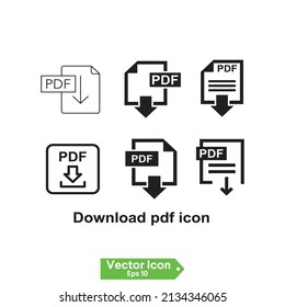 dwonload pdf icon. Dwonload pdf icon vector