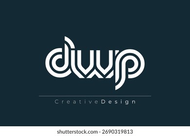 DWP Creative Unique Modern Letter Logo Design. Elegant Monogram Logo Design with Decorative Elements and Typography