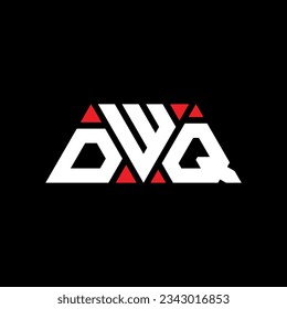 Diseño del logotipo de la letra del triángulo DWQ con forma de triángulo. Monograma de diseño del logotipo del triángulo DWQ. Plantilla de logotipo vectorial de triángulo DWQ con color rojo. Logo triangular DWQ Diseño sencillo, elegante y lujoso.