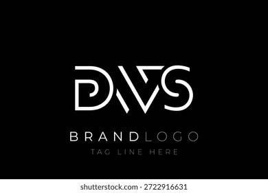 Diseño de logotipo de carta abstracta DWS. Diseño moderno del logotipo del negocio con tipografía Abstractas y estilo contemporáneo