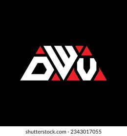 DWV Dreieck Buchstaben Logo Design mit Dreieck Form. DWV Dreieck Logo Design Monogramm. DWV Dreieck Vektor Logo Vorlage mit roter Farbe. DWV dreieckiges Logo Einfach, elegant und luxuriös.