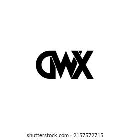 dwx initial letter monogram logo design