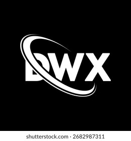 Logotipo de DWX. Letra DWX. Diseño del logotipo de la letra DWX. Logotipo DWX de iniciales enlazadas con el círculo y el logotipo del monograma en mayúscula. Tipografía DWX para tecnología, negocio y marca inmobiliaria.