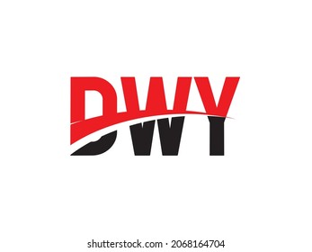 Letra DWY Ilustración del vector de diseño del logotipo inicial