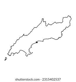 Dwyfor map, district of Wales. Vector illustration.
