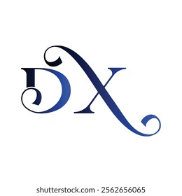 dx abstract alphabet vector icon design monogram, initial letters logo emblem