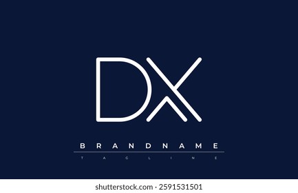 DX Abstract letter logo. This logo icon incorporate with abstract shape in the creative way