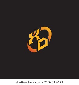 Ayuda del logotipo de la letra combinada DX para el equipo de juegos, youtube, twitch