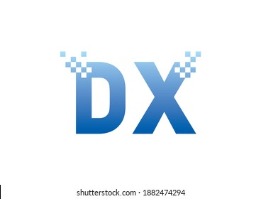 DX, digital transformation logotype vevtor