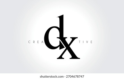 DX Elegant Serif Monogram Logo – Luxury Lowercase Typographic Lettermark for Modern Branding