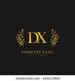 DX Initial beauty floral logo template